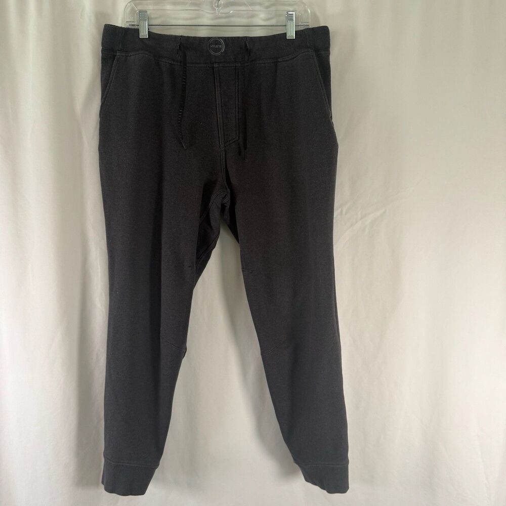 Hylete Joggers Men's Large Grey Pull On Drawstring Pockets 28" Inseam